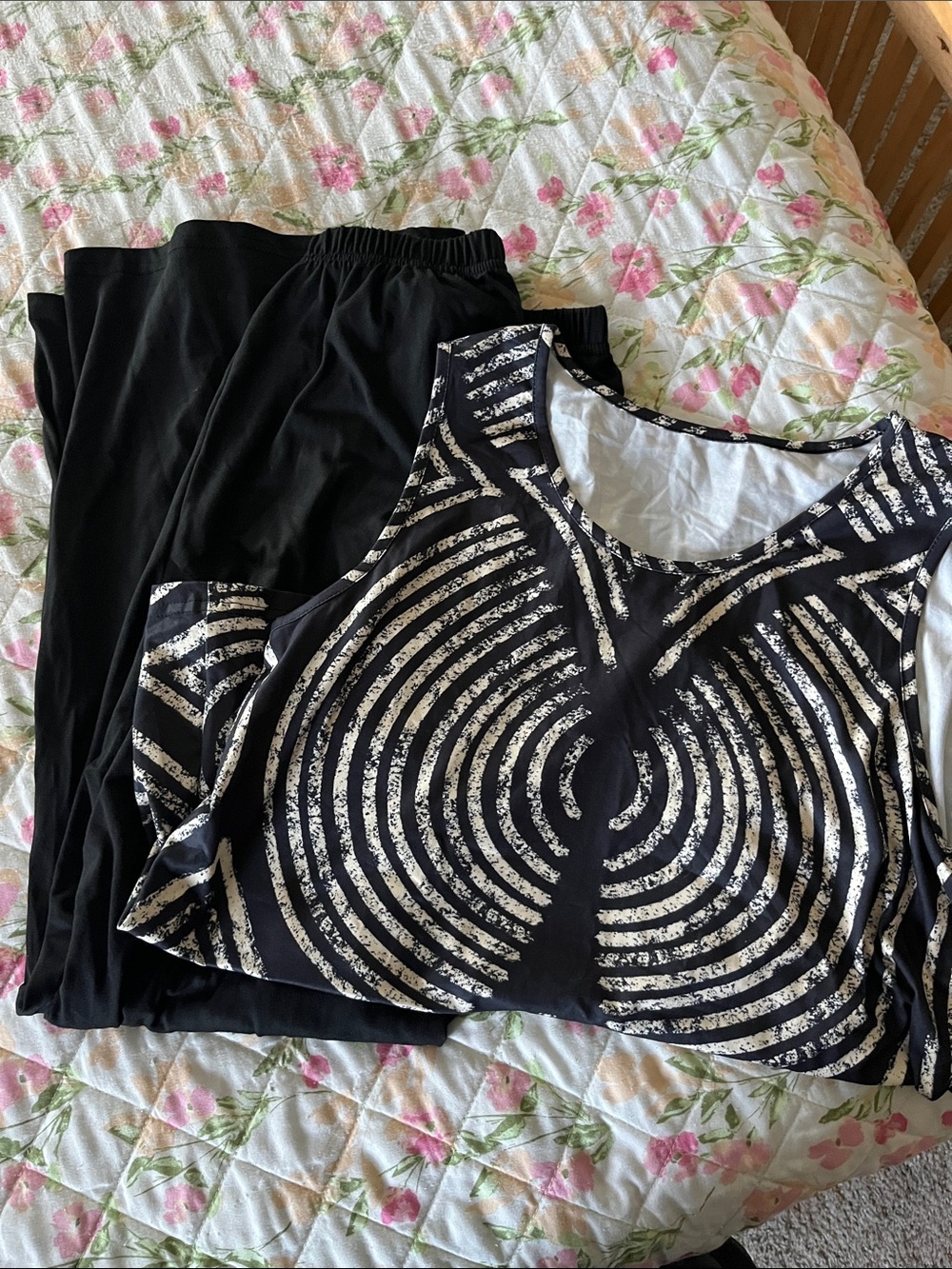 Black Printed Wide-Leg Jumpsuit